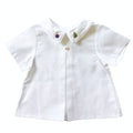 {Sutherby Boys} Nostalgic Embroidered Shirt ~ Heirloom White/Red