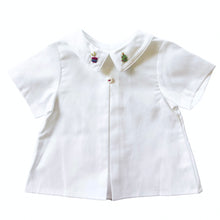 Load image into Gallery viewer, {Sutherby Boys} Nostalgic Embroidered Shirt ~ Heirloom White/Red
