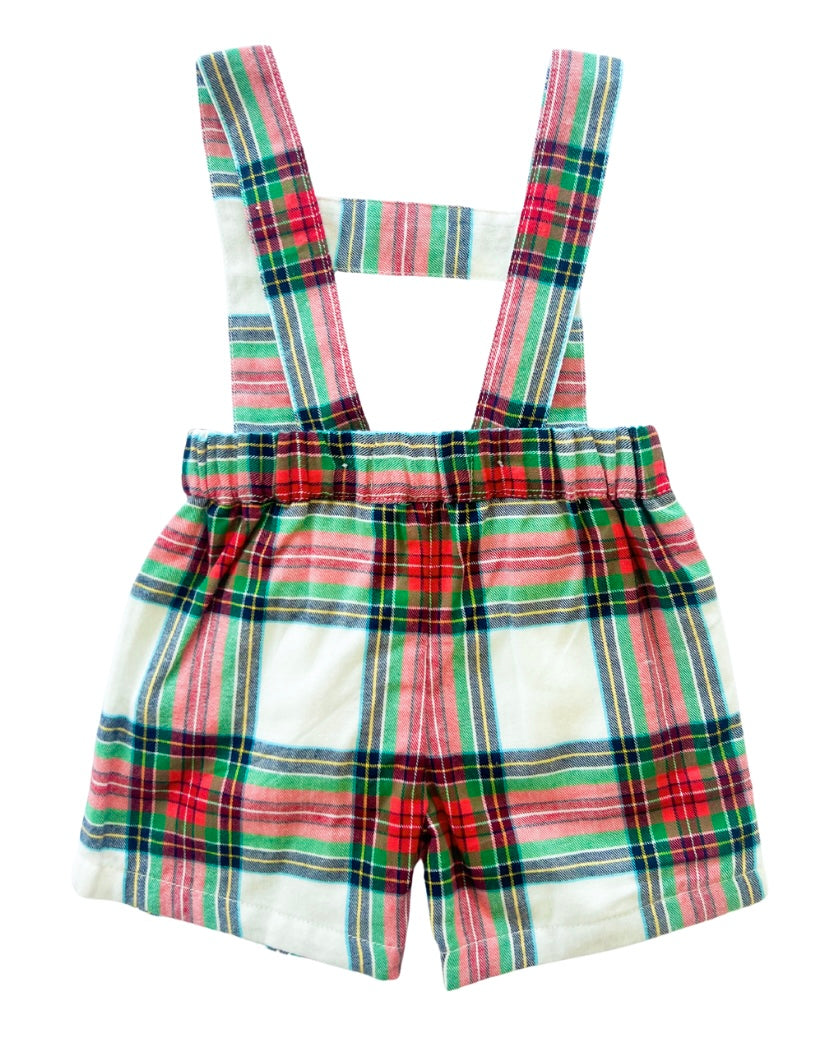 {Sutherby Boys} Signature Suspender Shorts ~ Christmas Fair Tartan