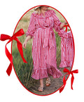 {Sutherby Ladies} Signature ‘Lola' Capelet Dress ~ Classic Red Gingham