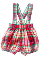 {Sutherby Boys} Signature Suspender Bloomers ~ Yuletide Plaid