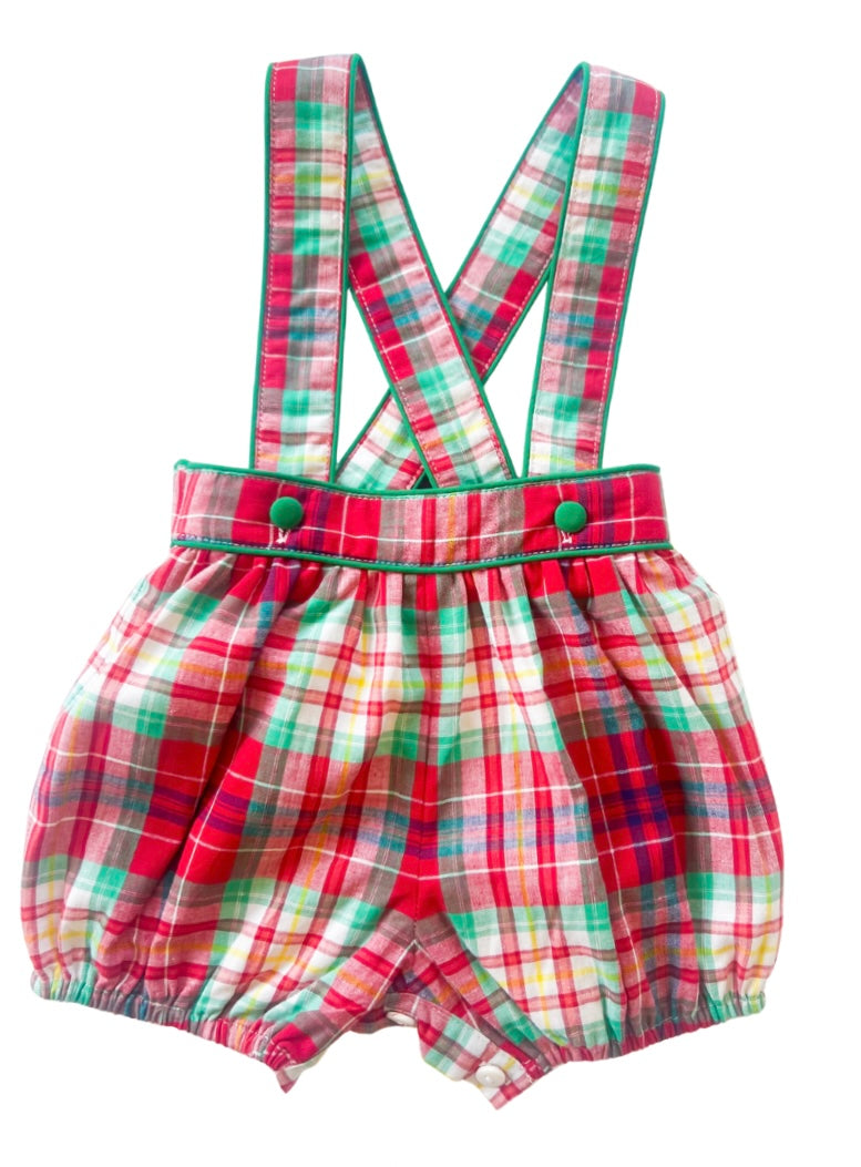 {Sutherby Boys} Signature Suspender Bloomers ~ Yuletide Plaid
