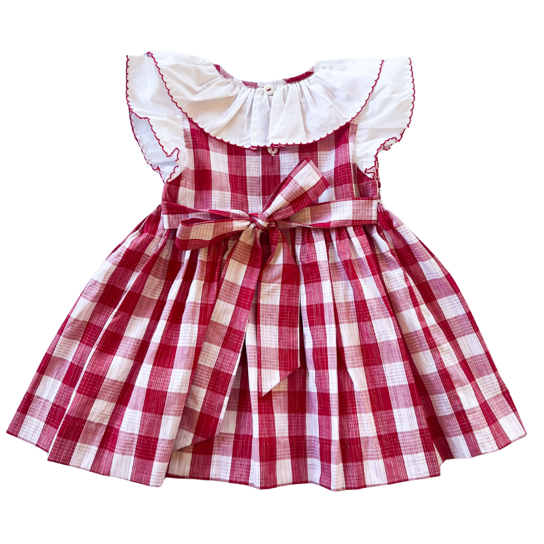 {Sutherby Girls} Signature Smocked Dress ~ 2024 Cherry Red Check ~ FARMHOUSE SALE