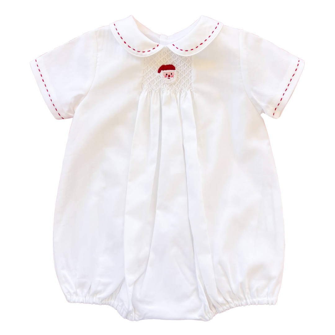 {Sutherby Boys} Signature Smocked Romper ~ Jolly St Nick