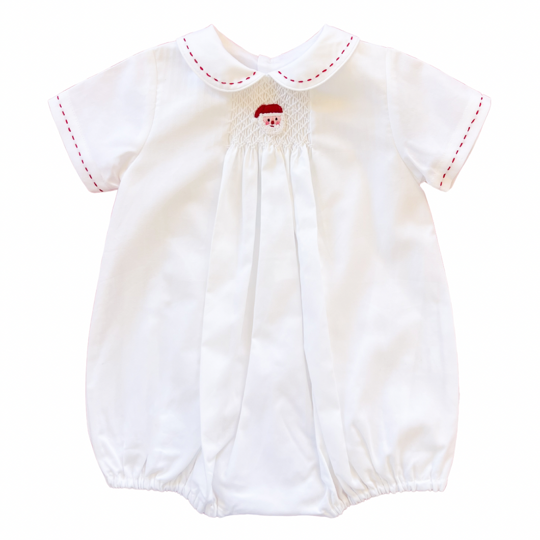 {Sutherby Boys} Signature Smocked Romper ~ Jolly St Nick