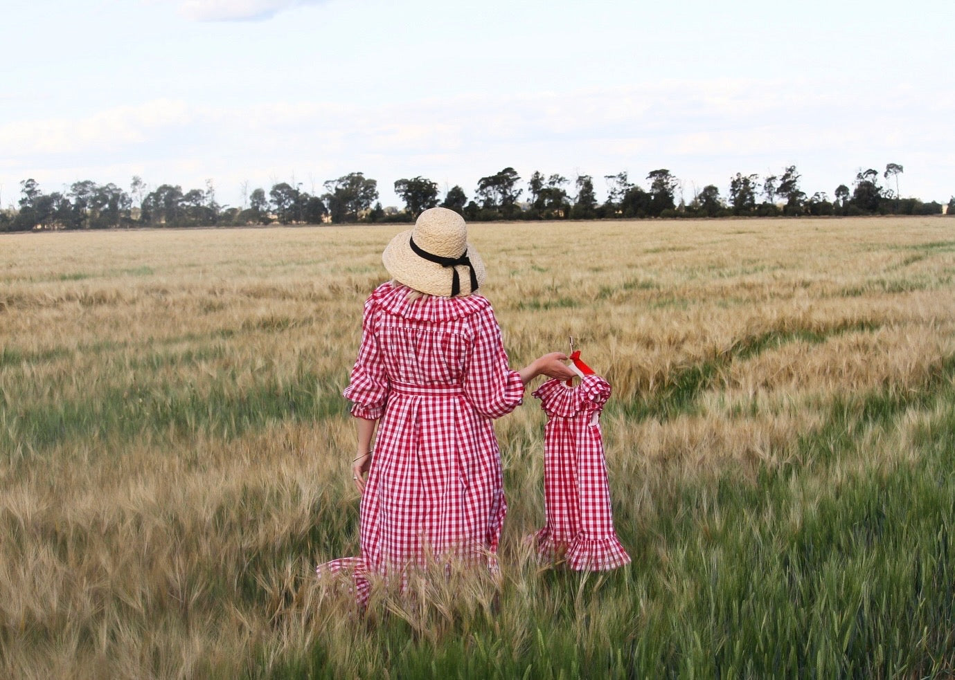{Sutherby Ladies} Signature ‘Lola' Capelet Dress ~ Classic Red Gingham