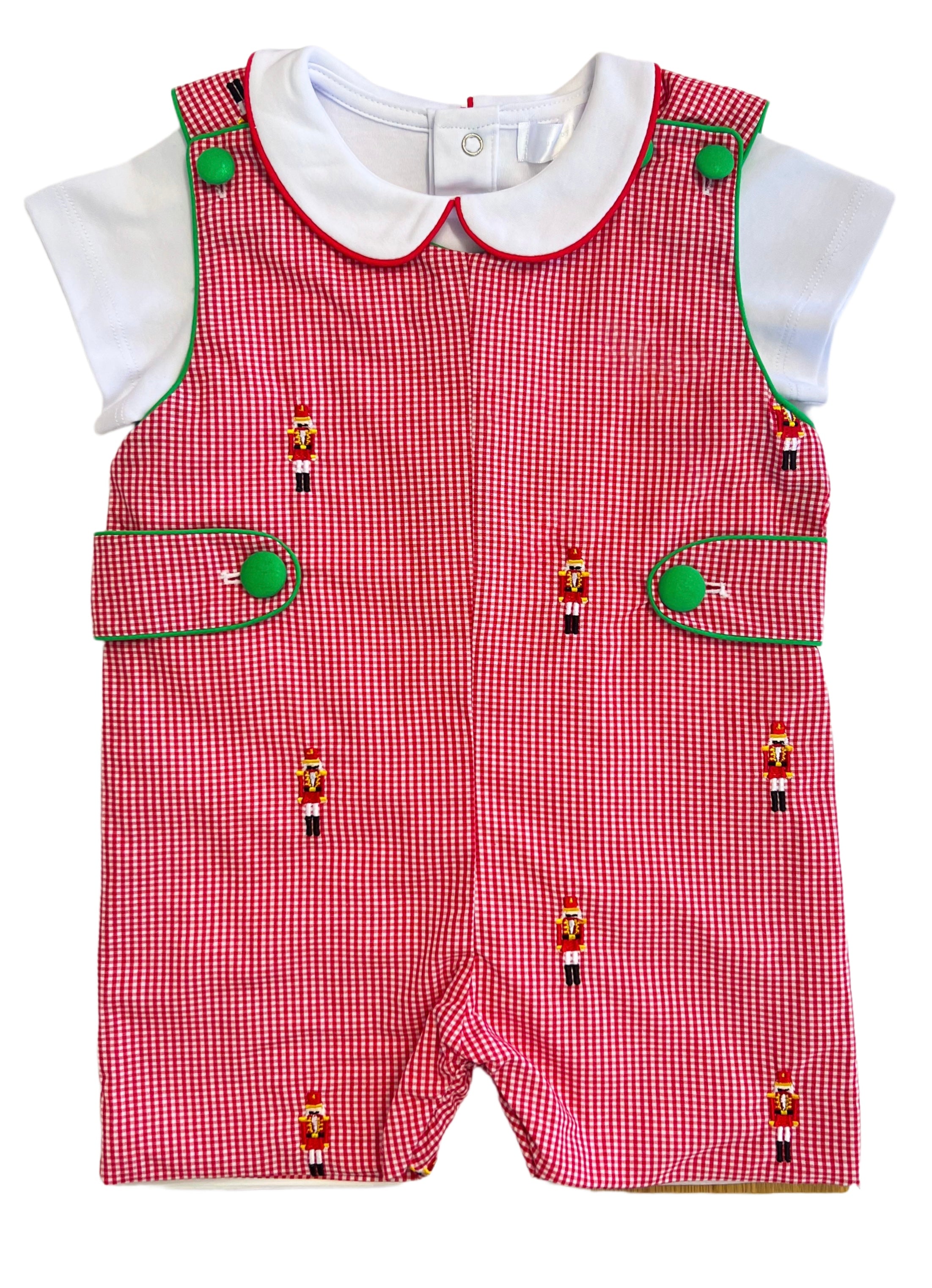 {Sutherby Boys} "The Nutcracker" Embroidered Jon Jon ~ FARMHOUSE SALE