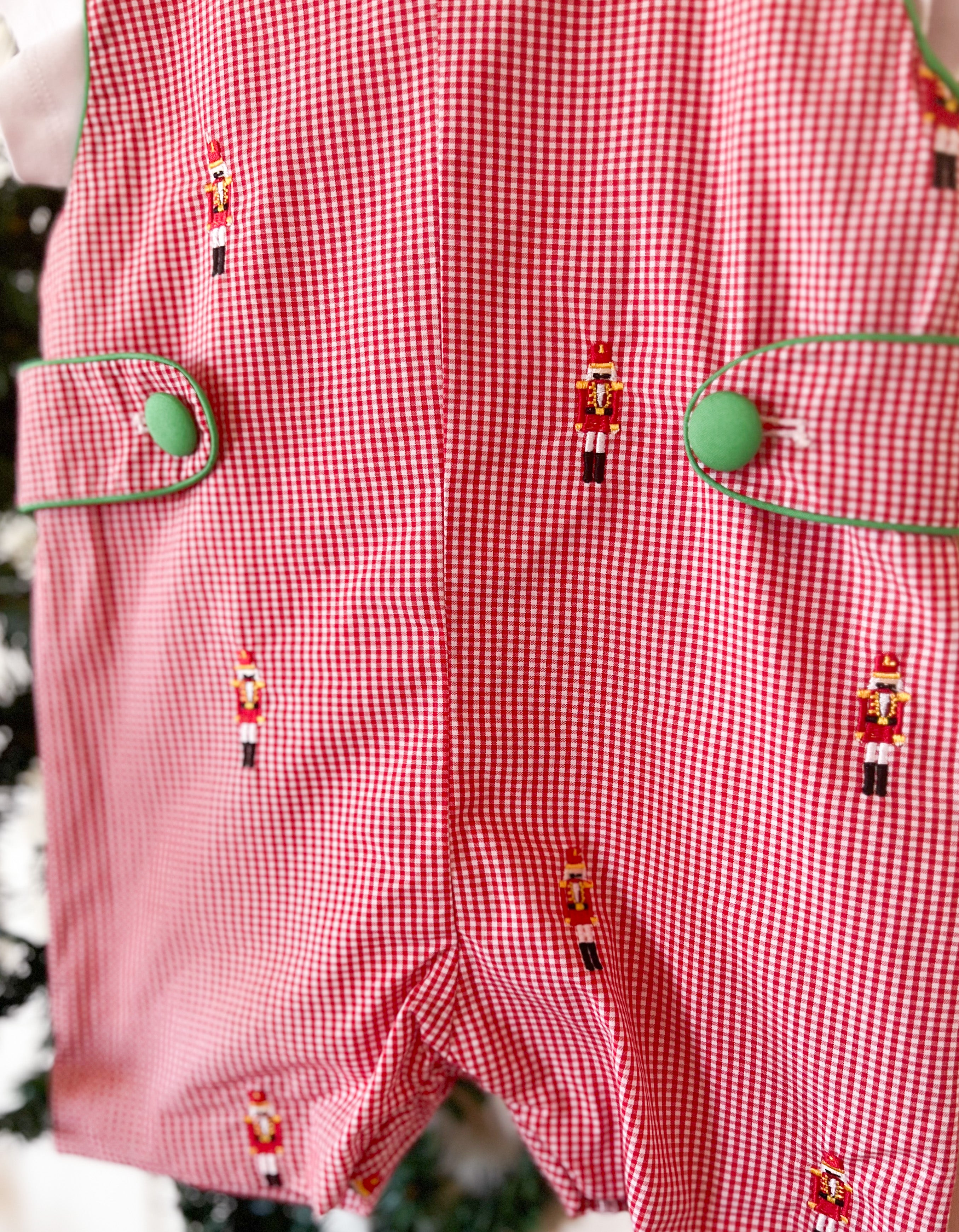 {Sutherby Boys} "The Nutcracker" Embroidered Jon Jon ~ FARMHOUSE SALE