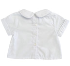 Piped Collar Blouse - Classic White