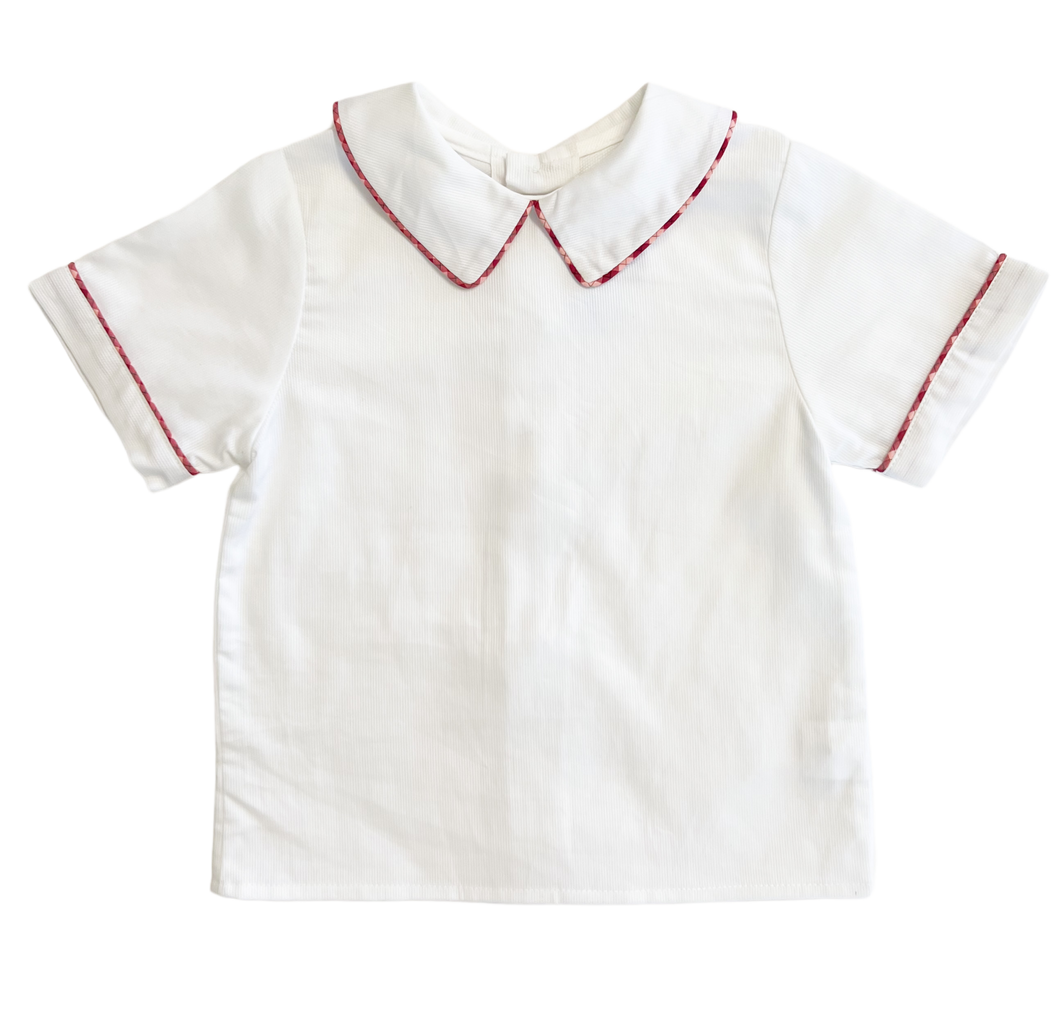 Cherry Plaid Piped Shirt