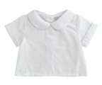 Piped Collar Blouse - Classic White