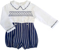 The Buster Suit - French Navy Pinstripe