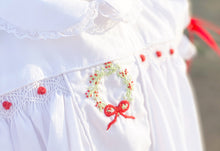 Load image into Gallery viewer, &#39;An Heirloom Christmas&#39; Dress - Christmas Wreath
