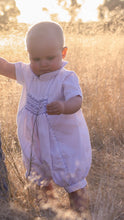 Load image into Gallery viewer, The Smocked Shortie - Ivory/Blue Gingham
