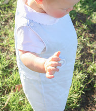 Load image into Gallery viewer, The Jon Jon - Pale Blue Linen - Size 3-6 months left in stock
