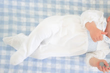 Load image into Gallery viewer, The Layette Smocked Babygrow - Classic Blue
