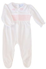 Load image into Gallery viewer, The Layette Smocked Babygrow - Classic Pink
