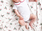 The Collared Bodysuit SS - White/Traditional Red
