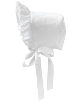 Load image into Gallery viewer, The Sutherby Lane Bonnet - White Broderie Anglaise
