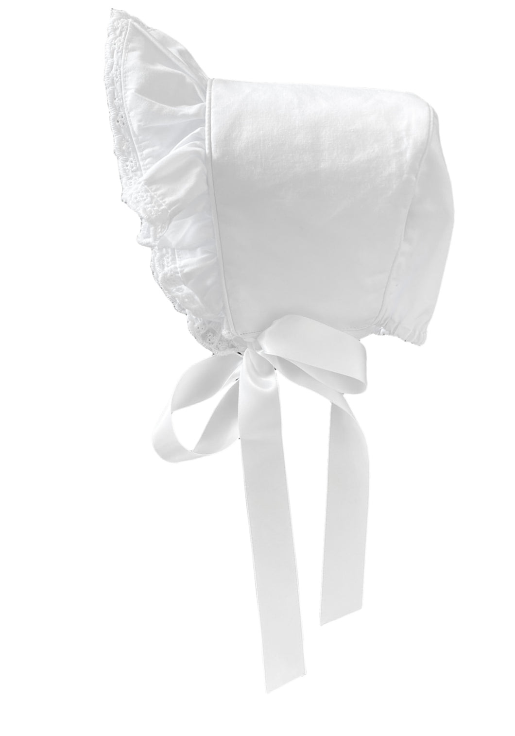 The Sutherby Lane Bonnet - White Broderie Anglaise