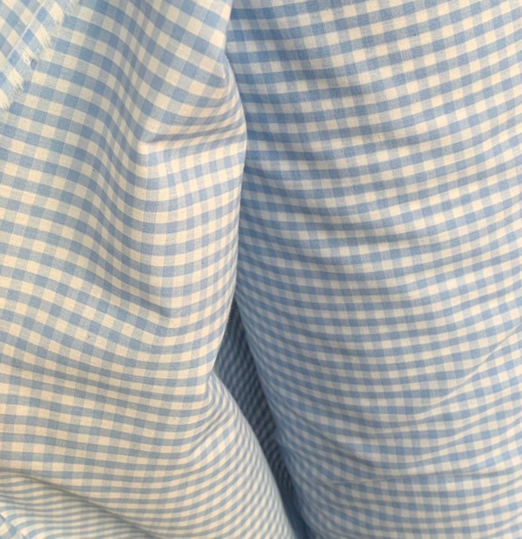 The Preppy Blouse - Pale Blue Gingham