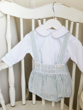 Load image into Gallery viewer, The Smocked Set - Sage Stripe
