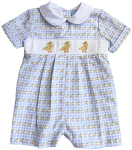 Load image into Gallery viewer, The Smocked Shortall - Easter Duckling
