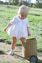 Load image into Gallery viewer, The Smocked Romper - Ivory/Blue

