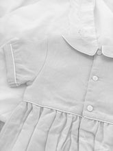 Load image into Gallery viewer, The Tab Button Romper - White Linen
