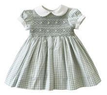 Load image into Gallery viewer, The Smocked Dress - Sage Gingham
