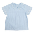 The Preppy Blouse - Pale Blue Gingham