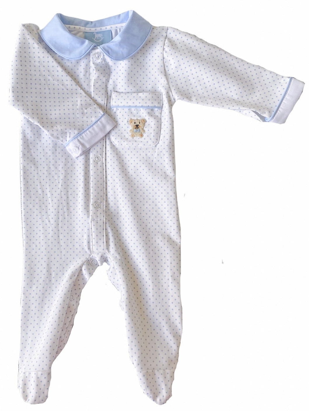 The Layette Coverall - Blue Teddy