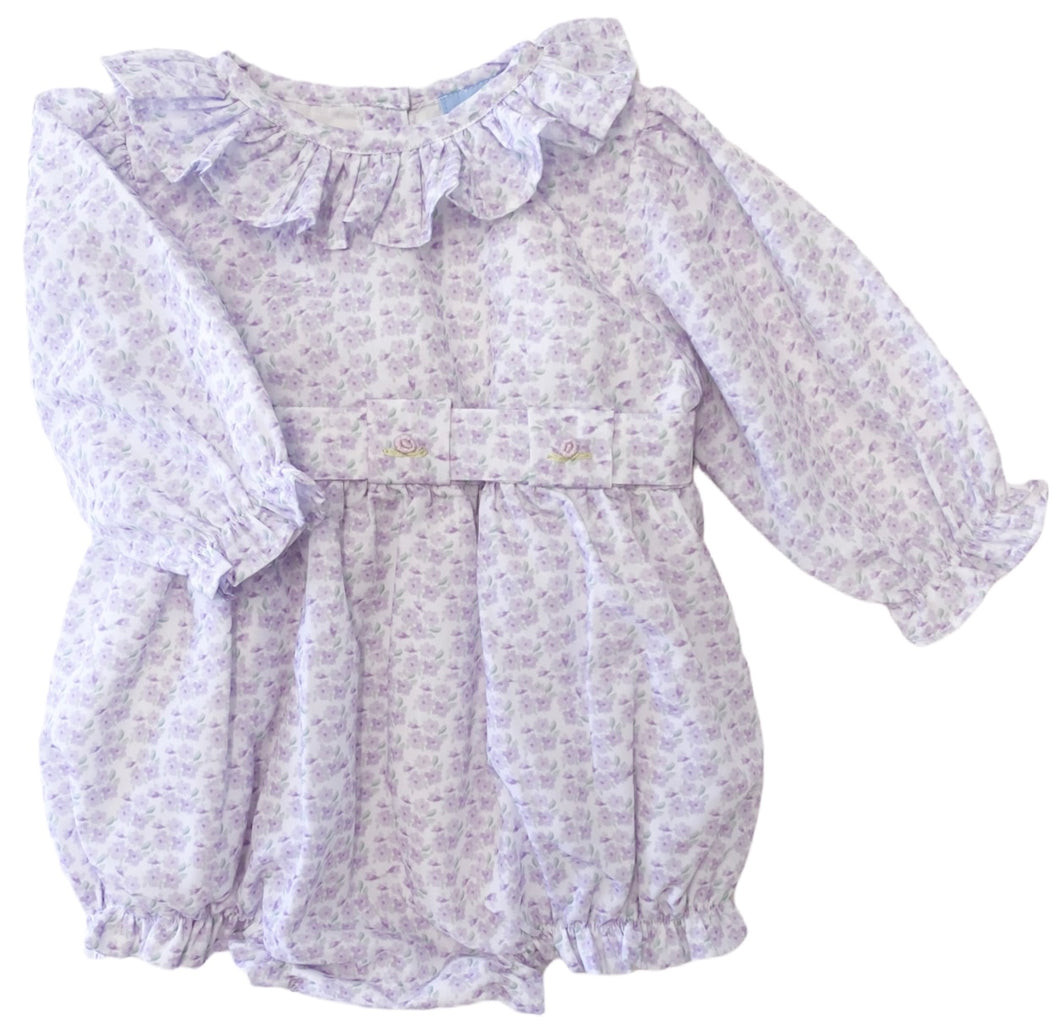 The Classic Romper - Violet Floral - 1x SIZE 2 REMAINING!