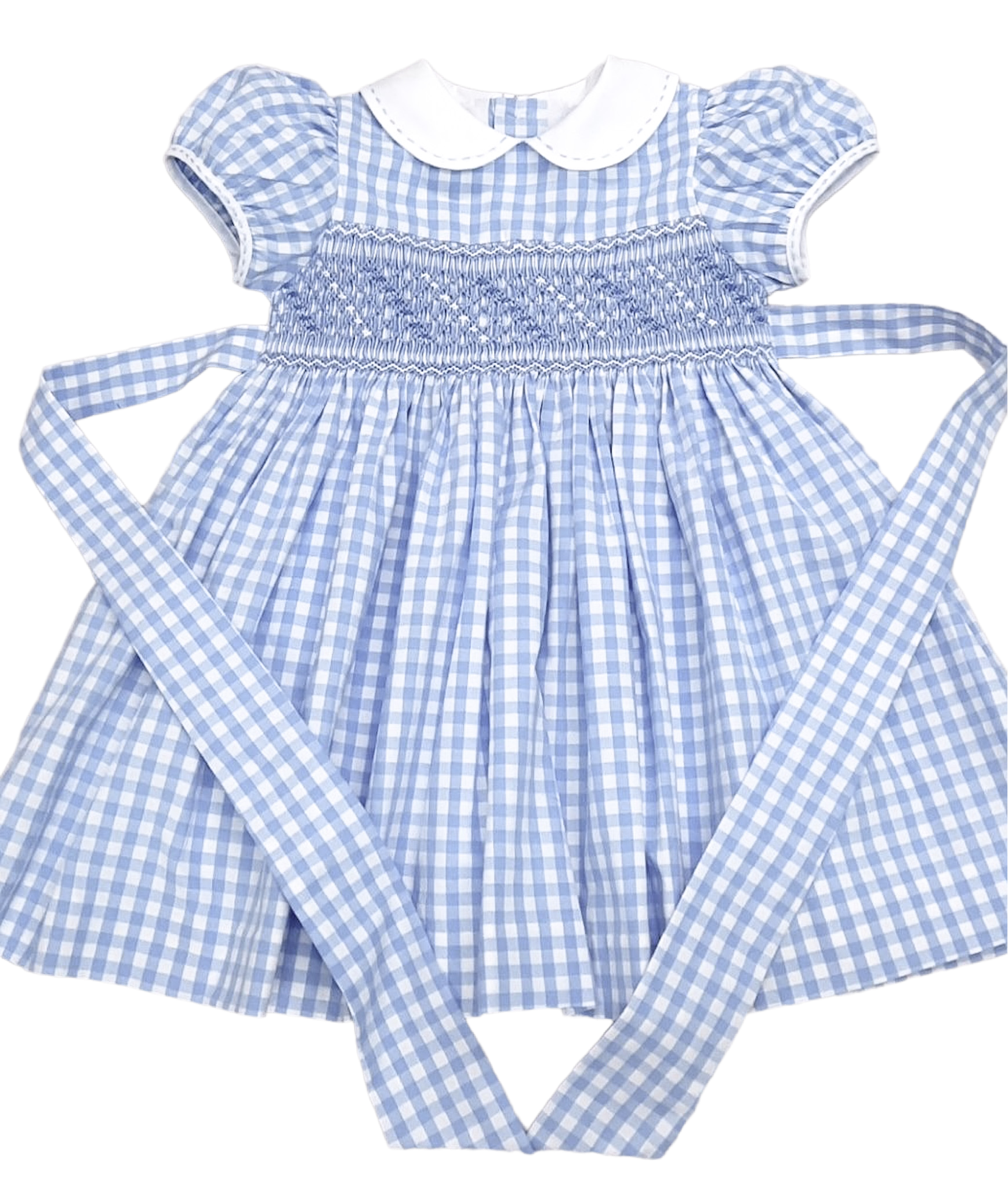 Light blue 2025 gingham dress