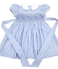Load image into Gallery viewer, The Smocked Dress ~ Blue Gingham ~ BACK IN STOCK!

