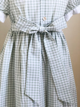 Load image into Gallery viewer, The Smocked Dress - Sage Gingham
