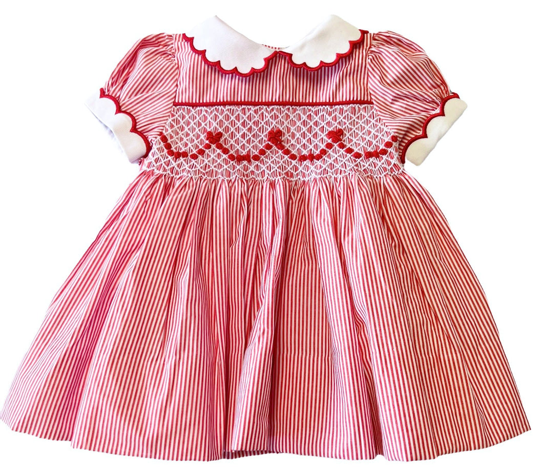 The Smocked Dress - Festive Red Bows