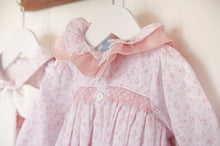 Load image into Gallery viewer, The Smocked Romper - Pink Winter Floral
