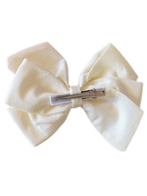 Load image into Gallery viewer, The Hair Bow - Pastel Yellow Stripe

