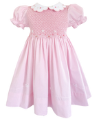 {Sutherby Girl’s} Signature Smocked Dress ~ Pink/Rosebuds & Bows