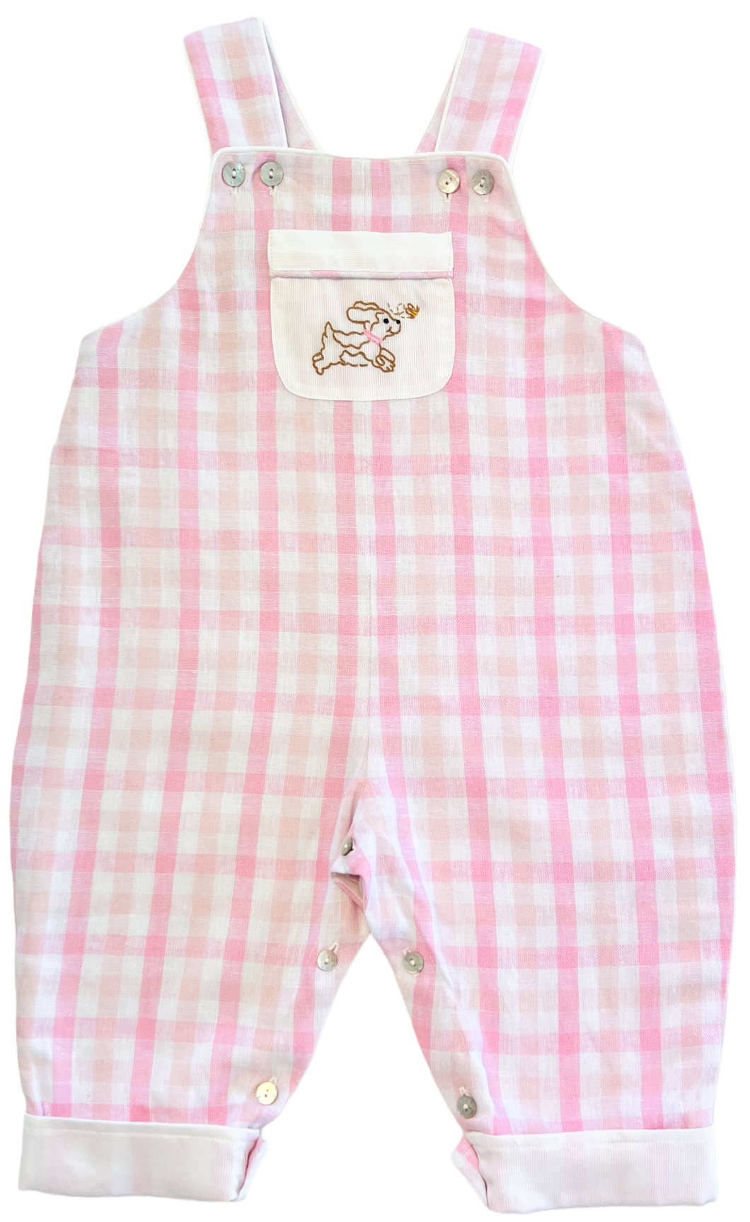 The Puppy Dungarees - Farmhouse Pink Plaid