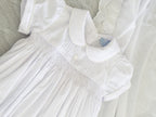 {Sutherby Boys} Signature Pintuck Smocked Romper - White