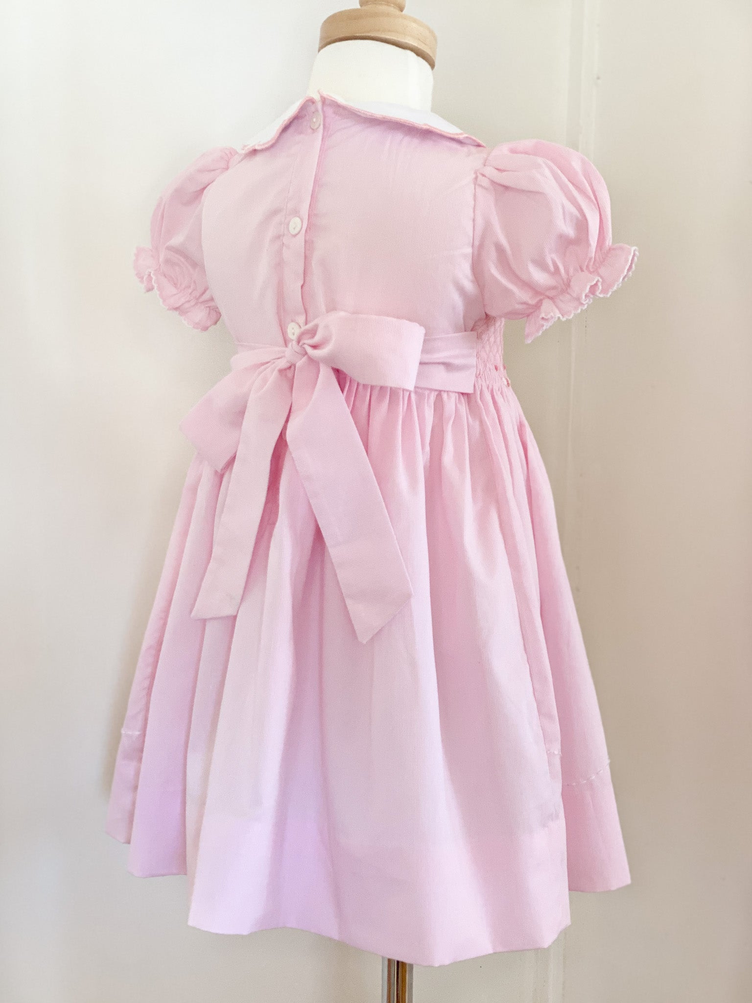 {Sutherby Girl’s} Signature Smocked Dress ~ Pink/Rosebuds & Bows