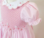 {Sutherby Girl’s} Signature Smocked Dress ~ Pink/Rosebuds & Bows