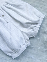 Load image into Gallery viewer, The Smocked Shortie - Periwinkle White Linen
