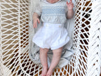 The Buster Suit - Duck Egg Blue Stripe