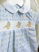 Load image into Gallery viewer, The Smocked Shortall - Easter Duckling
