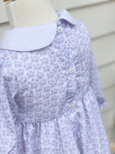 Load image into Gallery viewer, The Smocked Dress - Violet Floral - 1X SIZE 6 YEARS REMAINING!
