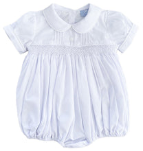 Load image into Gallery viewer, The Smocked Romper - Pintucked White
