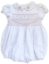 Load image into Gallery viewer, The Smocked Romper - Periwinkle White Linen
